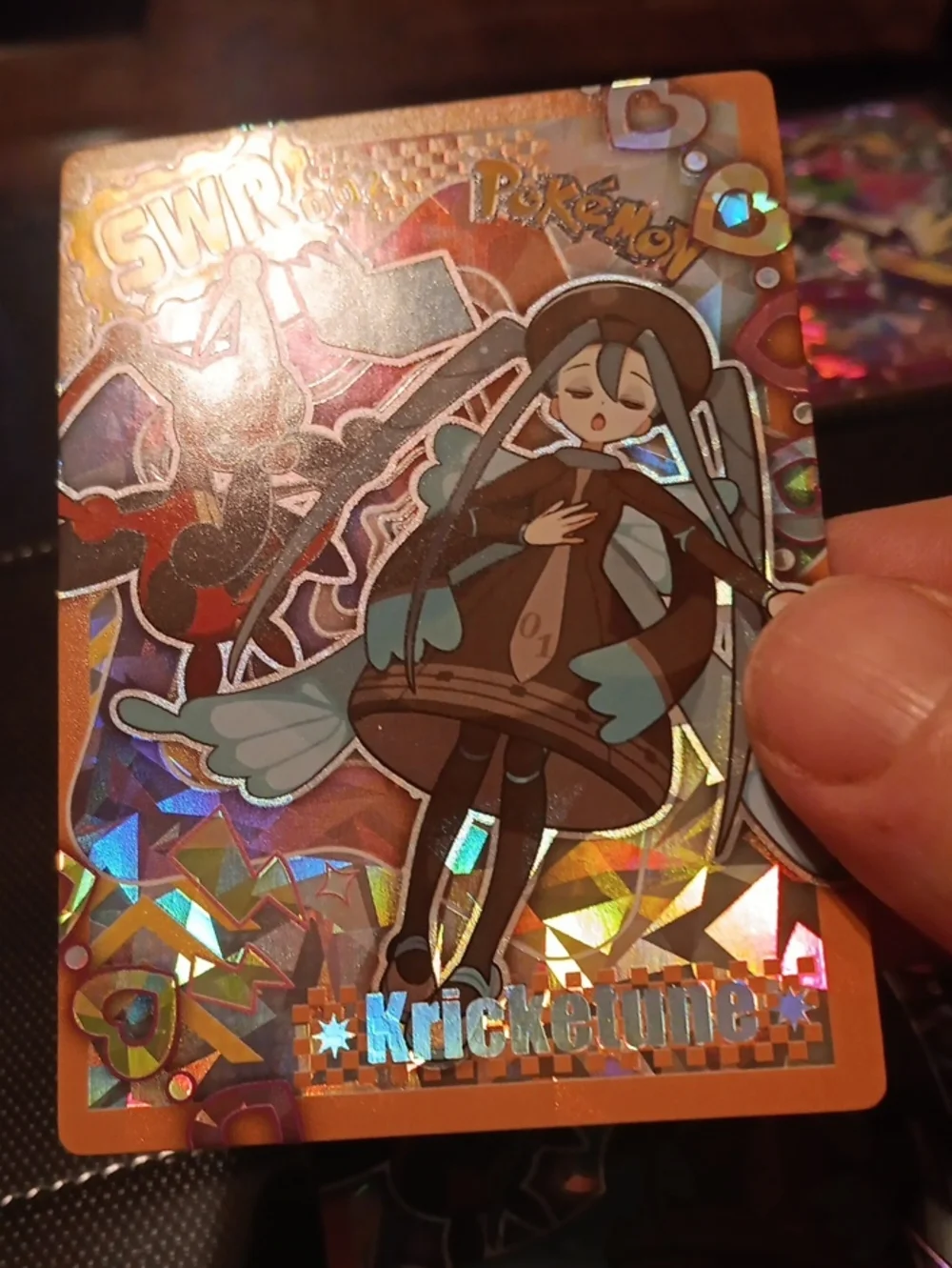 Pokemon Kricketune Holo Card - Orange and Teal Accents